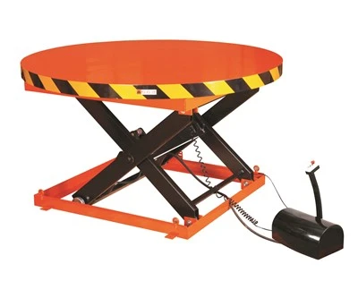 Piattaforma elevatrice rotonda elettrica stazionaria blu gigante